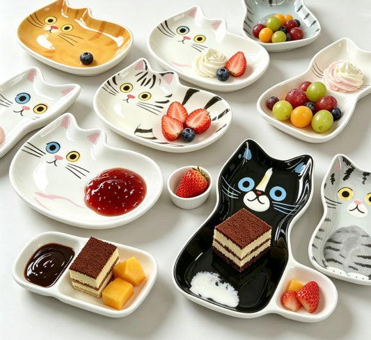 Irregular Long Rectangular Ceramic Sauce Dish & Small Plate | Versatile Dessert, Mustard, Souffle & Baking Dish for Kitchen & Tabletop