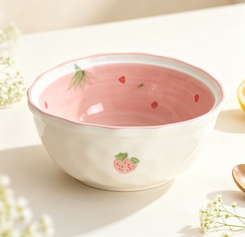 Versatile Ceramic Fruit Bowl & Decorative Tabletop Dish | Elegant Snack & Dessert Tray for Weddings, Banquets & Gifting